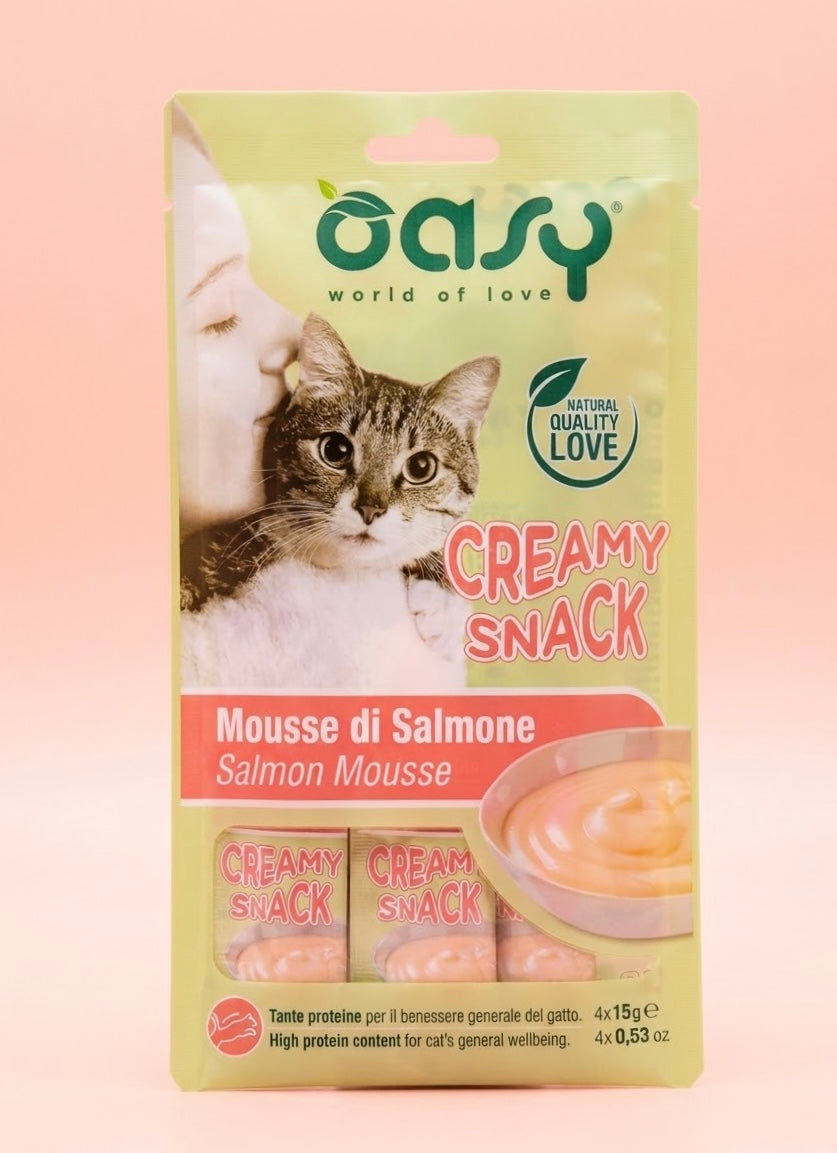 Oasy Creamy Snack Mousse Di Salmone .