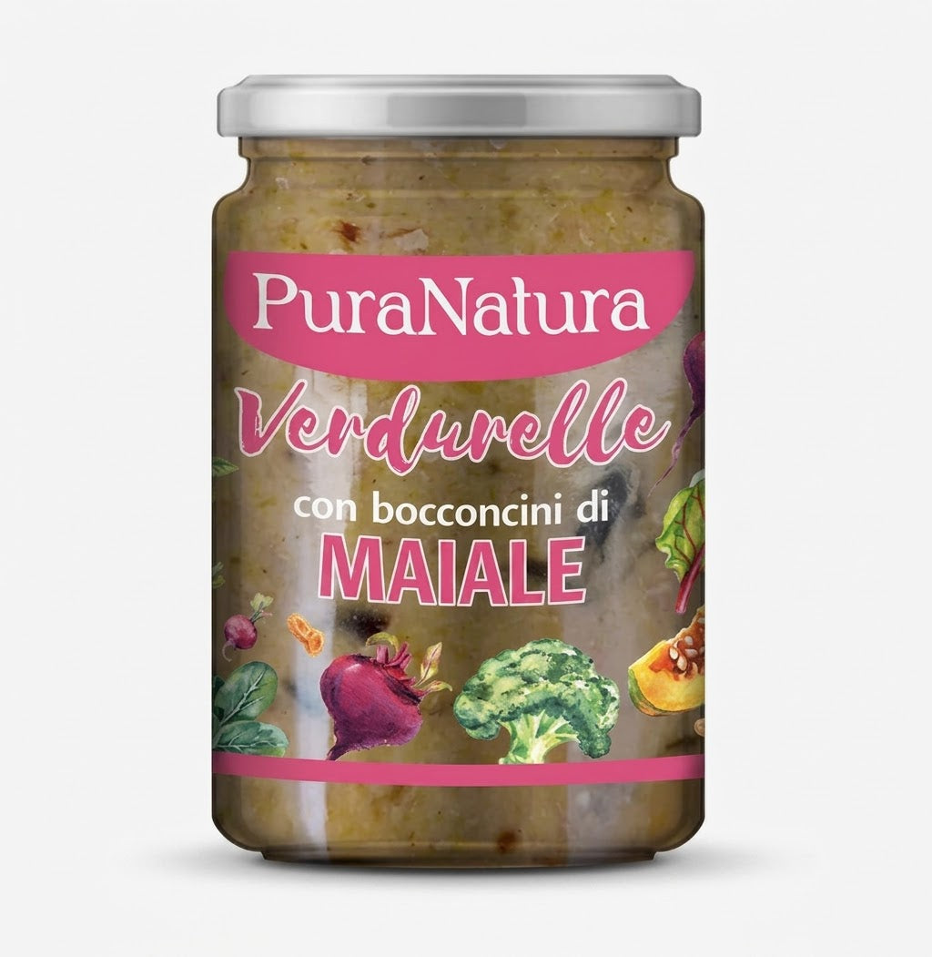 VERDURELLE MAIALE - Pura Natura-ALIMENTO PER CANI 300g.