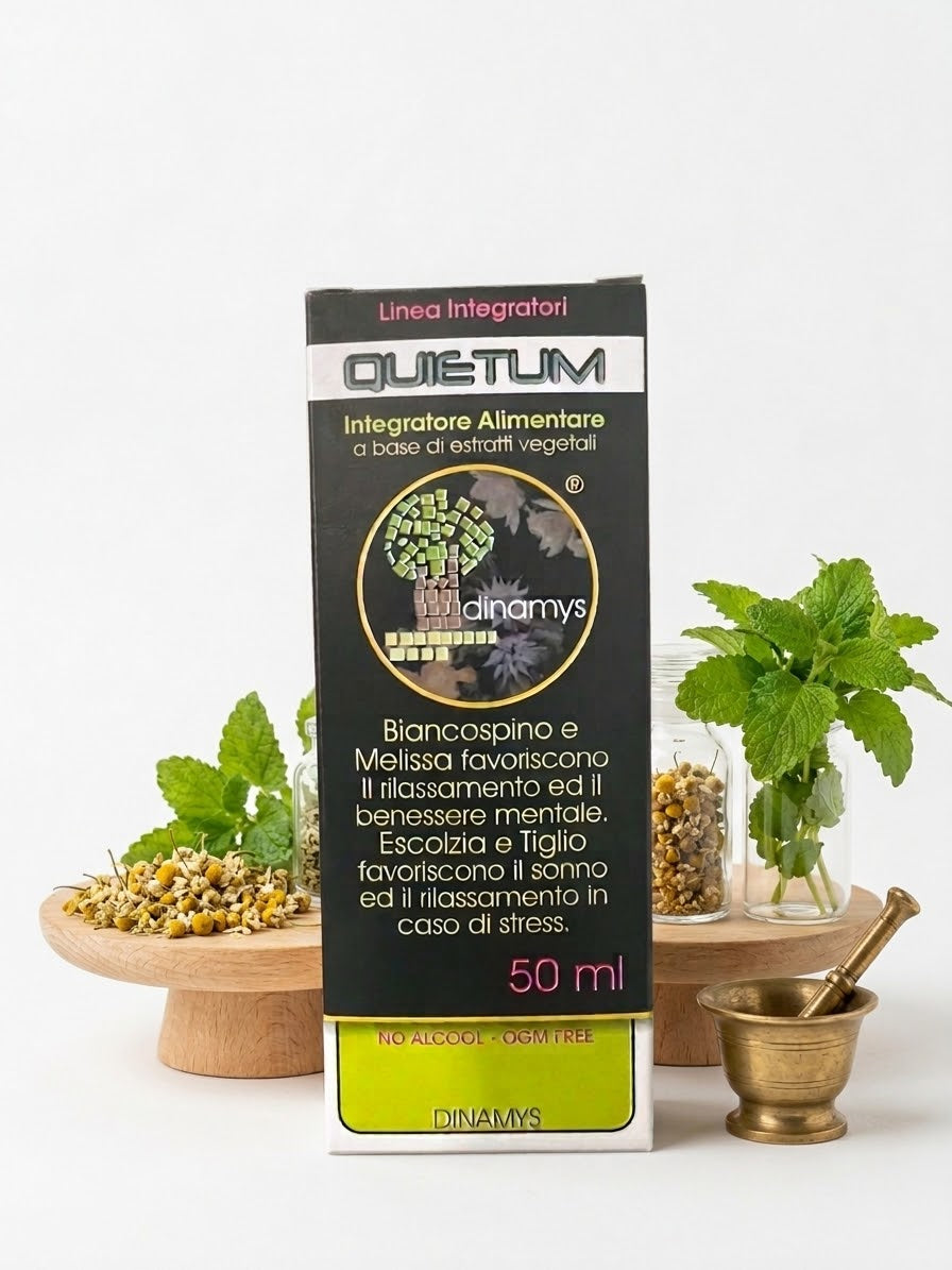 QUIETIUM di DINAMYS calmante naturale omeopatico per cani e gatti 50 ml .