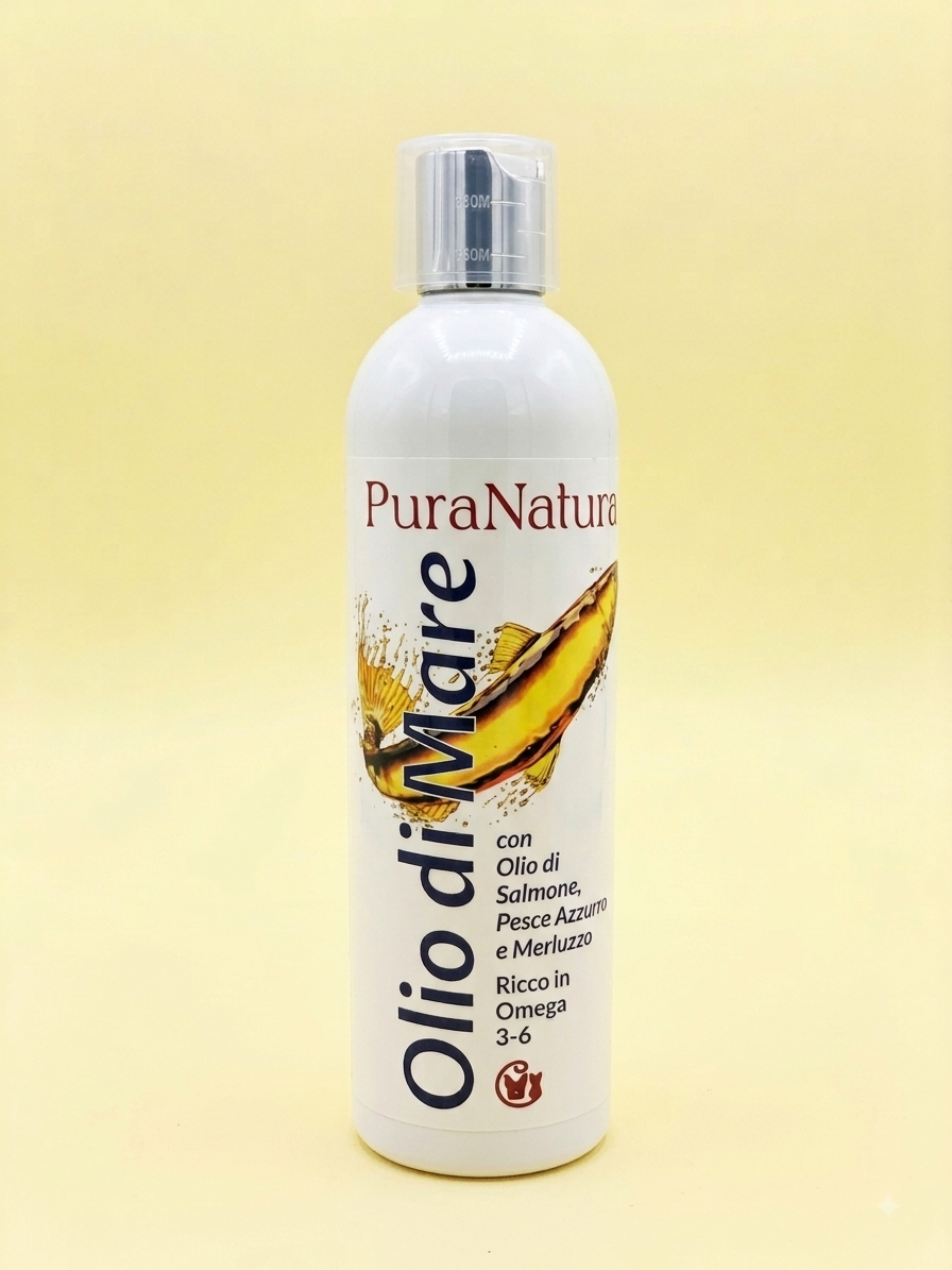 Olio di Mare Pura Natura 500ml,PER CANI E GATTI.