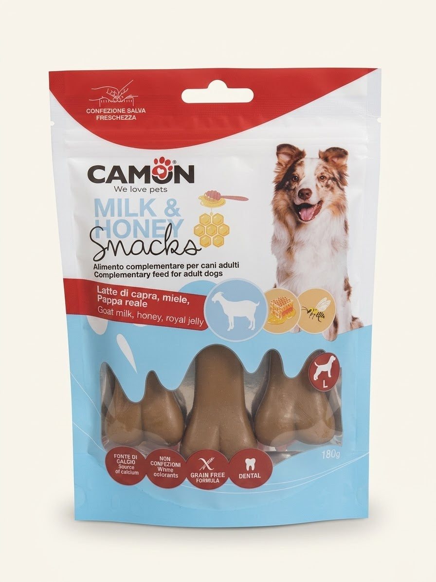 Camon Dentali NATURALI per cani Latte e Miele.