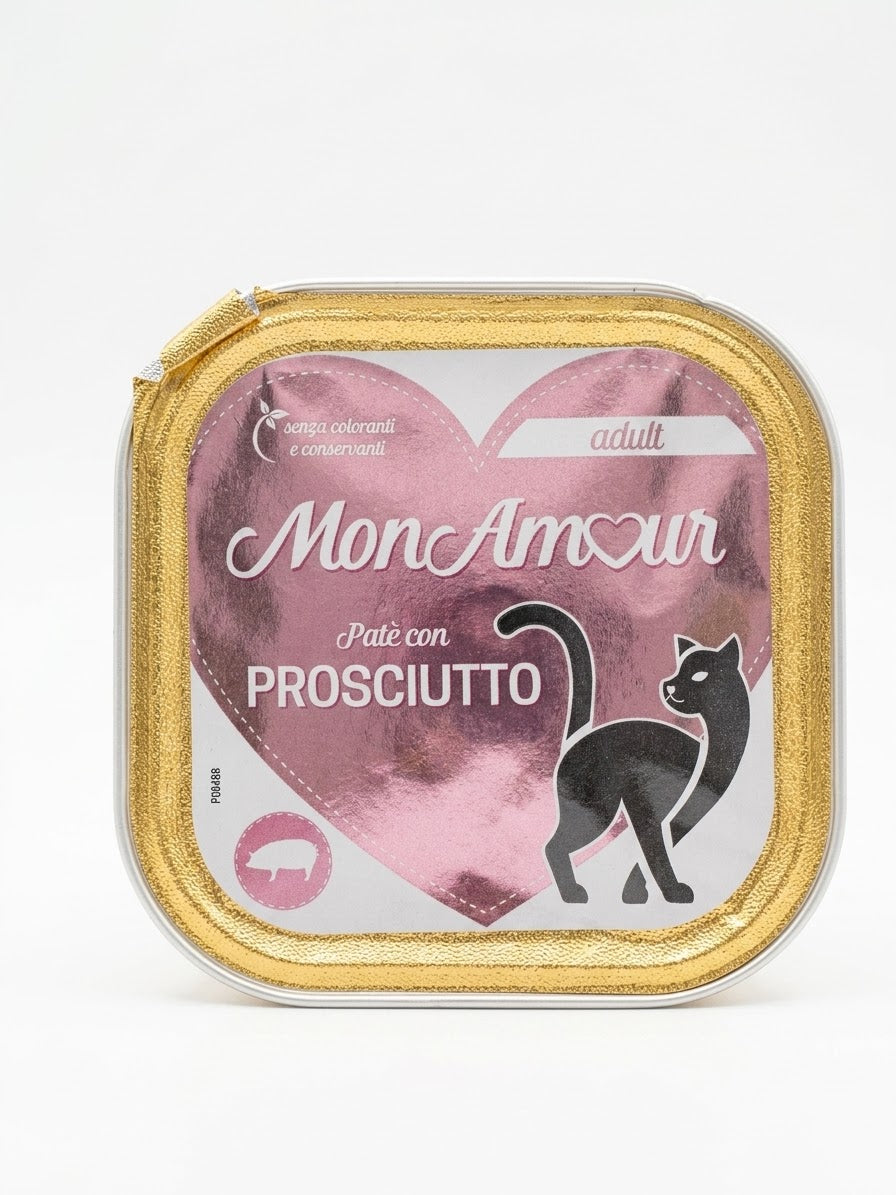 Monamour Cat Prosciutto 100gr. ALIMENTO UMIDO COMPLETO PER GATTI