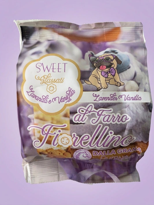 Biscotti Fiorellino Lavanda e Vaniglia Pura Natura 100 gr.PER CANI.