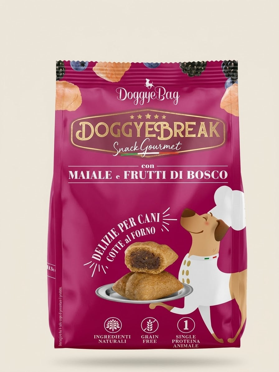 Biscotti Doggye Break Maiale e Frutti di bosco 180gr.PER CANI