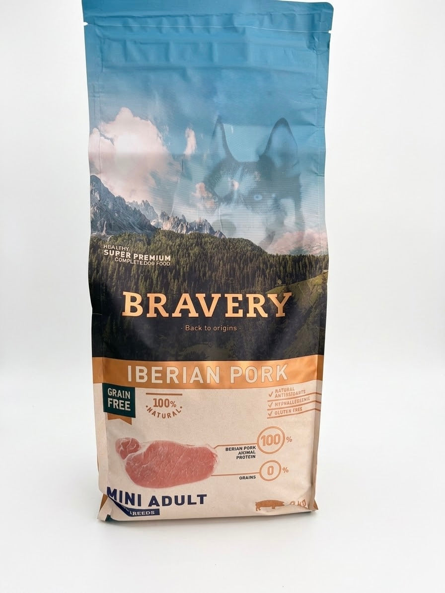 BRAVERY CROCCHETTE PER CANE IBERIAN PORK MINI ADULT 2 KG