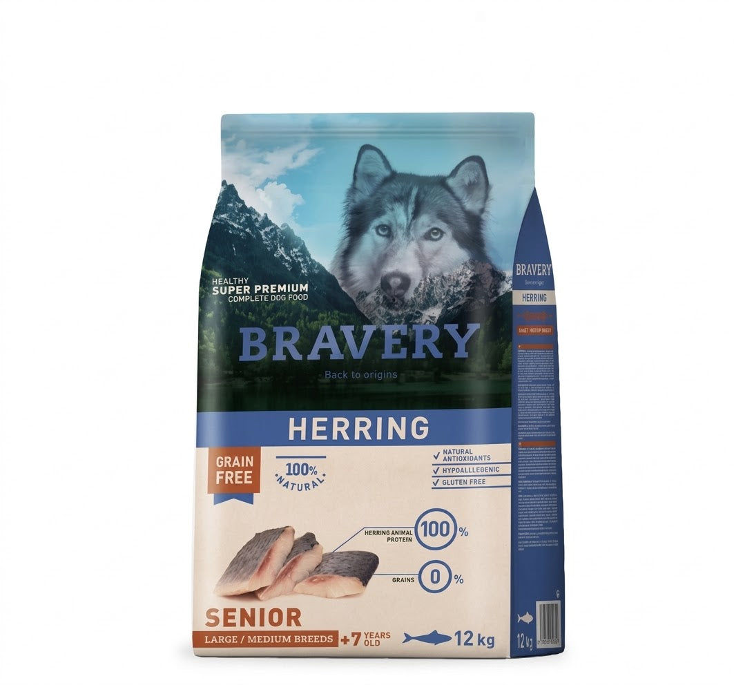 BRAVERY CROCCHETTE PER CANE ARINGA SENIOR LARGE MEDIUM 12 KG